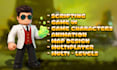 do full roblox game, low poly map environment, roblox character and animations