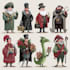 illustrate christmas card,christmas character