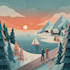 draw holiday christmas design