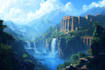 fantasy landscape art concept lost