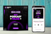 design a professional creative podcast cover art