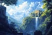 draw fantasy background and landscape
