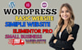 design basic wordpress  simple website for your business