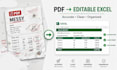 convert pdf to excel, google sheets, csv with editable spreadsheet data entry