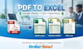 convert pdf to excel, google sheets, csv with editable spreadsheet data entry