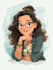 make a disney children cartoon illustration