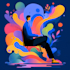 create abstract illustration for your business