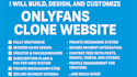 build onlyfans clone website, design and customize onlyfans clone website