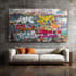 manually design graffiti street art canvas