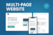 develop responsive react UI with HTML, CSS, js