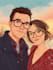 paint custom couple portrait