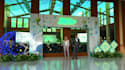 decorate 3d festive stage,event space design, carnival setup,lighting,cgi render
