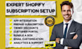 setup shopify subscription appstle seal kaching subi joy recharge recurringo eca