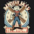 design high quality windmill mascot logo with t shirt design