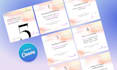 create 5 tips social media carousel editable in canva