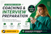provide real job and school mock interview prep,practise coaching and feedback