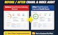 fix crawling and indexing issues with a site health check and SEO report