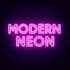 create a modern neon text logo with glow effect