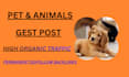 do pet grooming guest post on high da pet blogs