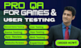 test and review game app testing, website testing QA, iphone, ipad, mobile app