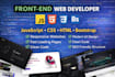 do frontend web development in HTML CSS javascript