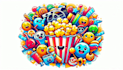 do movie theater mascots snacks logo with source file in 12 hours
