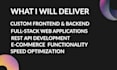 do website development as full stack web developer, backend frontend developer