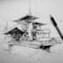 do premium architectural or building hand drawn sketch