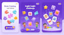 create a kids brain training and memory puzzle game with fun logic challenges
