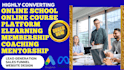 generate online course platform e learning membership leads and build website