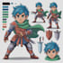 do 2d character design, 2d game character, concept