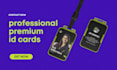 create professional id cards for startups , id badges