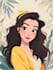 make a disney children cartoon illustration
