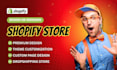 shopify store design, redesign, build shopify store, shopify expert