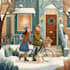 create festive holiday christmas design