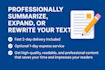 rewrite and expand your text professionally