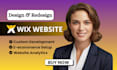 wix website design, redesign wix website, wix online store