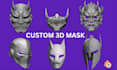 sculpt custom 3d mask cosplay helmet armor horror mask stl files for 3d printing