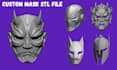 sculpt custom 3d mask cosplay helmet armor horror mask stl files for 3d printing