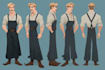 draw character design sheet, reference sheet, turnaround