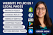 create privacy policy, terms, gdpr, hipaa and ccpa compliant website legal pages