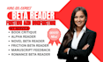 ebook beta reviewer, beta reader, fantasy beta reader, novel editor, beta reader