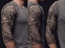 create sleeve tattoo design in geometric style