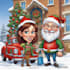 custom christmas cartoon caricature