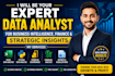 do data analysis, excel dashboard, power bi dashboard and visualization