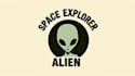 design realistic space alien head logo