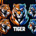 design unique custom tiger logo with t shirt design