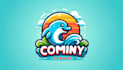 design cartoon dolphin surfer set logo with free source file