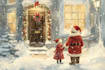 draw unique christmas illustration