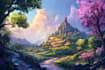 design stunning fantasy landscape
